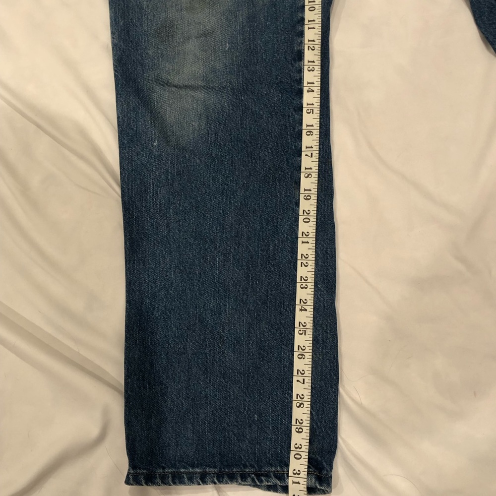 vtg DICKIES Distressed Denim Carpenter Baggy Jeans 34x32 workwear skater 90s 00s - Picture 10 of 10